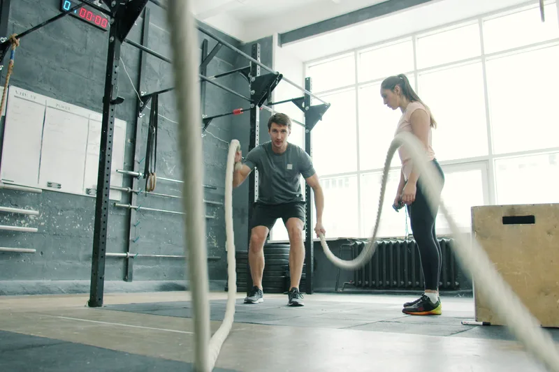A group class mid-session in a gym